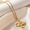 Summer Beach 304 Stainless Steel Pendant Rope Chain Necklaces for Women STAS-Z108-01G-06-3