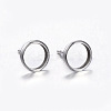 Tarnish Resistant 304 Stainless Steel Stud Earring Settings LS-X-STAS-K131-A-01P-1