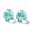 Two Tone UV Plating Rainbow Iridescent Acrylic Beads TACR-D010-03A-02-2