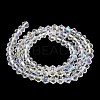 Transparent Electroplate Glass Beads Strands GLAA-F029-4mm-D13-2