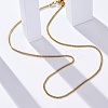 304 Stainless Steel Mesh Chain Necklaces for Women Men NJEW-P321-01G-3