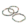 Natural Indian Agate Beaded Stretch Bracelets BJEW-A117-A-46-1