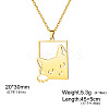 304 Stainless Steel Laser Cut Pendant Necklaces FS-WGCBEAA-04-1