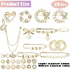 28Pcs 28 Styles Plastic Imitation Pearl Beads Brooch JEWB-YW0001-05-2