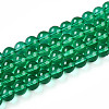 Baking Paint Transparent Glass Beads Strands DGLA-N006-8mm-09-1