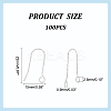 100Pcs 316 Stainless Steel Earring Hooks STAS-UN0041-94-3