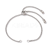 2Pcs 2 Colors 304 Stainless Steel Boc Chain Slider Bracelet Makings AJEW-JB01254-2