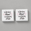 Square Food Grade Eco-Friendly Silicone Focal Beads SIL-SZC0005-21A-03-1