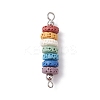 10Pcs Dyed Natural Lava Rock Connector Charms PALLOY-JF02537-02A-1