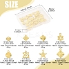 32Pcs 8 Styles Rack Plating Brass Charms KK-FS0001-53-4