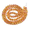 Electroplate Transparent Glass Beads Strands EGLA-N002-13-B03-2