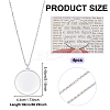 4Pcs Alloy Magnifying Glass Flat Round Pendant Long Necklaces NJEW-UN0001-75B-3
