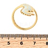 Ocean Theme 304 Stainless Steel & Enamel Cuff Rings for Women RJEW-F192-01B-G-5