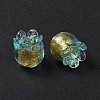 Handmade Gold Foil Lampwork Glass Beads X1-LAMP-G158-02D-4