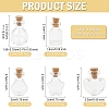 10Pcs 5 Styles Clear Glass Bottle for Bead Containers AJEW-YW0001-47-3