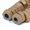 Electroplate Non-magnetic Synthetic Hematite Beads Strands G-T061-08H-3