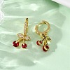 Brass Micro Pave Cubic Zirconia Hoop Earrings EJEW-D322-11G-02-3