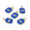 Brass Micro Pave Cubic Zirconia Charms KK-E068-VB436-1-4
