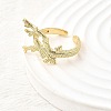 Brass Cuff Rings for Women RJEW-F184-08H-G-3