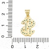 Brass Micro Pave Sky Blue Cubic Zirconia Pendants CU-CBA4A93-02B-G-3