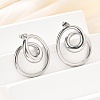 304 Stainless Steel Stud Earrings EJEW-D319-02P-3