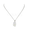 Natural Quartz Nugget Pendant Necklace with 304 Stainless Steel Chains NJEW-JN04385-01-2