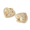 Brass Micro Pave Clear Cubic Zirconia Pendants KK-Q031-44G-10-2