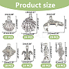 93Pcs 7 Styles Tibetan Style Alloy Pendants FIND-HS0001-87-2