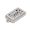 Brass with Clear Cubic Zirconia Pendants KK-Z061-21C-P-2