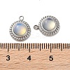 Opalite Half Round Charms STAS-L022-399P-03-3