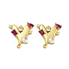 Rack Plating Brass Cubic Zirconia Pendants KK-S379-20G-1