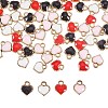 Heart Alloy Enamel Charms ENAM-PH0001-13-1
