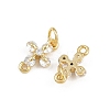 Brass Pave Clear Cubic Zirconia Cross Links KK-A269-57G-2