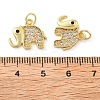Brass Micro Pave Cubic Zirconia Pendants KK-C092-18A-G-3