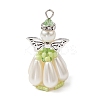 Pearlized Glass Pearl Beads  Pendants PALLOY-MZ00487-01-1