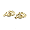 Brass Clear Cubic Zirconia Pendants KK-G446-14G-3