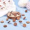 20 Pairs Walnut Wood Stud Earring Findings MAK-TAG0001-01-5