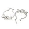 Tarnish Resistant 304 Stainless Steel Hoop Earrings for Women EJEW-F338-01P-2