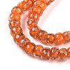 Luminous Handmade Gold Foil Glass Beads Strands FOIL-N029-02A-08-4
