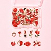 40Pcs 10 Styles Valentine's Day Alloy with Enamel Pendants ENAM-FS0002-39-6