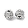 Brass Pave Clear Cubic Zirconia Beads LS-KK-Q030-12P-2