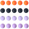 Rubberized Style Imitated Silicone Acrylic Beads MACR-PA0001-06A-04-6