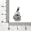 Brass Micro Pave Cubic Zirconia Charms KK-P295-23P-3