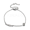 201 Stainless Steel Cable Chain Bracelets LS-BJEW-H205-01E-P-4