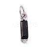 304 Stainless Steel Cubic Zirconia Pendants STAS-E487-21P-05-1
