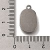 304 Stainless Steel Pendants STAS-H223-08AS-02-3