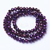 Electroplate Transparent Glass Beads Strands LS-EGLA-A034-T4mm-UA06-2