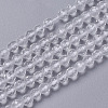 Natural Quartz Crystal Beads Strands G-F596-44-4mm-1