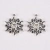 Tibetan Style Alloy Pendants Rhinestone Settings TIBE-N010-70AS-RS-1