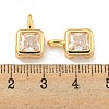 Brass with  Clear Cubic Zirconia Pendants KK-U006-05G-3